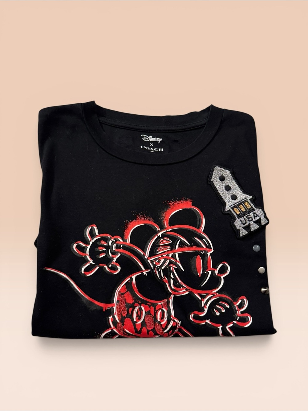 Coach x Disney Mickey Mouse Space Rivet T-Shirt.